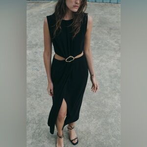 Zara Black dress with Gold Accent